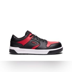 KEEN Men's Overton Work Shoe (Carbon Toe) SIZE 10EE NEW display item black /Red